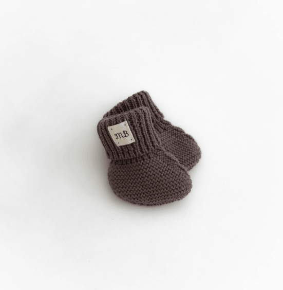 MimiBaby Пинетки Коса меринос Кофе (0-6м) (2) Ростов-на-Дону