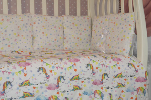 Комплект в кроватку подушками 6 предметов Волшебный Мир (поплин)