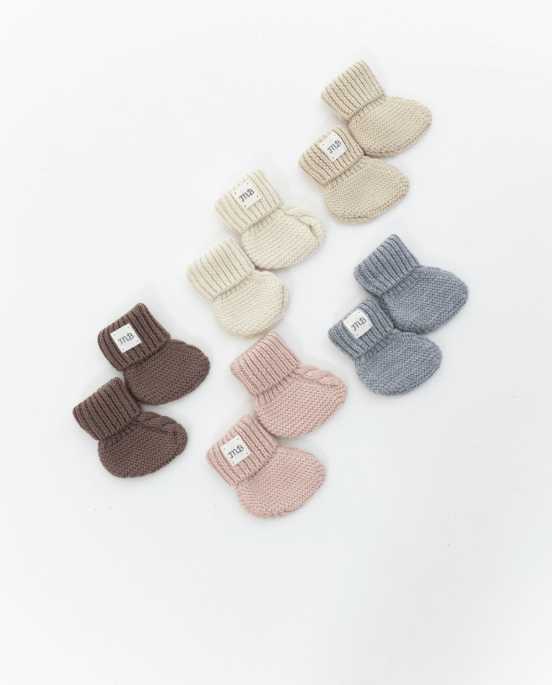 MimiBaby Пинетки Коса меринос Жемчужный (0-6м) (2) Ростов-на-Дону