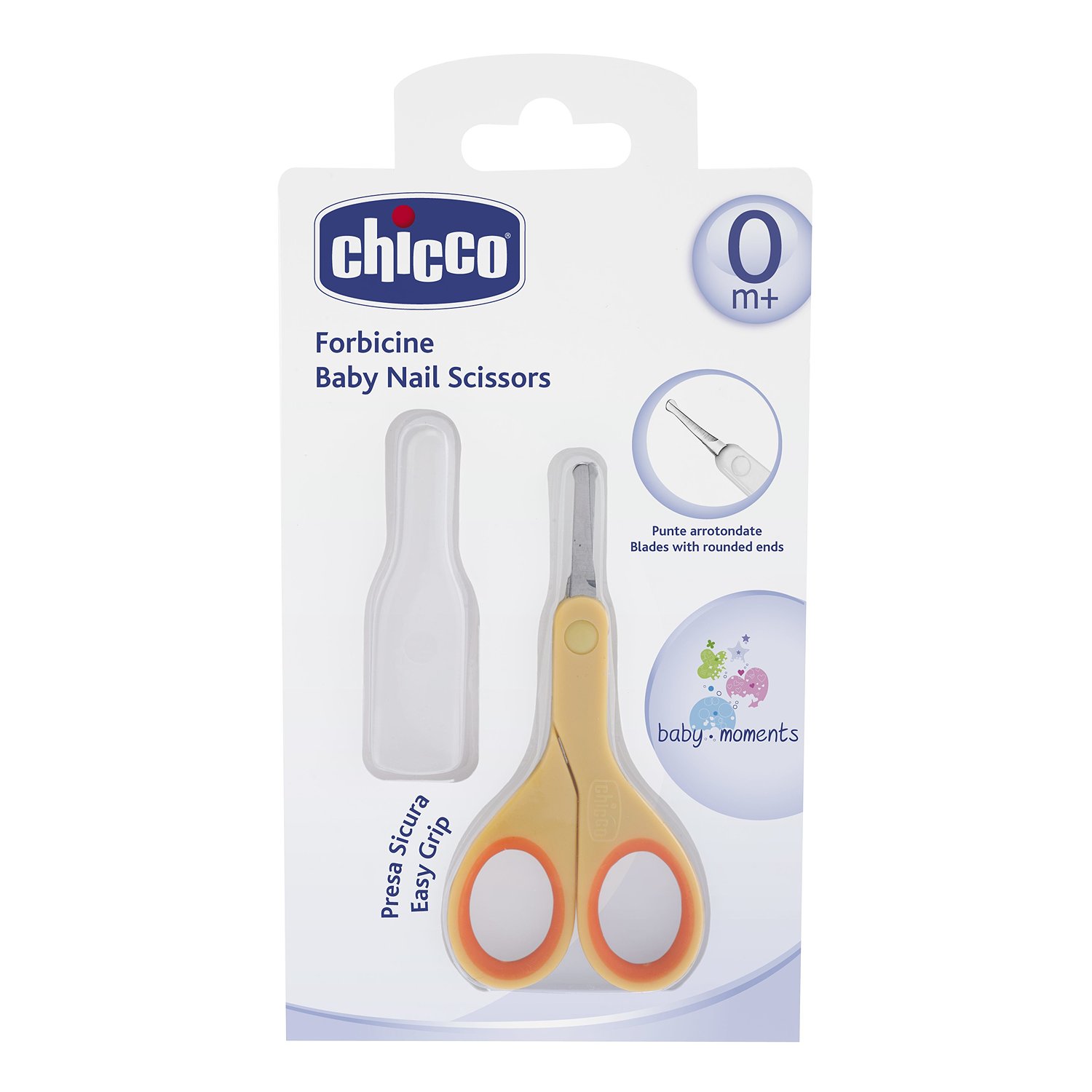 Chicco Ножницы с закругленными концами оранжевые 0+