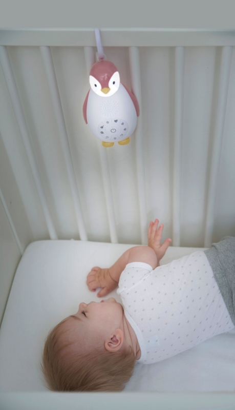 ZAZU Колонка +проигрыв +ночник Пингвин Зои розовыйss