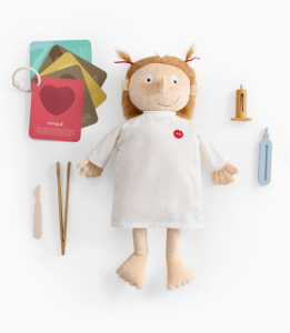 HappyBaby Кукла Funny Anatomy бежевый