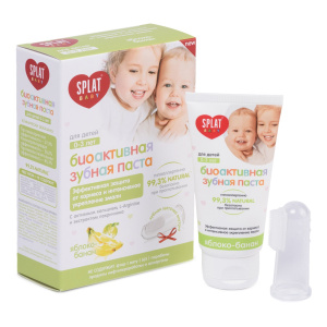 СПЛАТ Зубная паста Яблоко-банан 40мл + щеткаыыыыыы