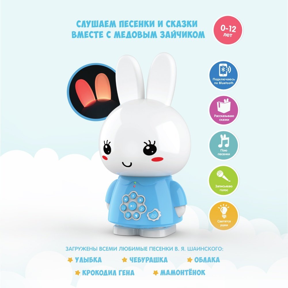 ALILO Музыкальная игрушка Медовый зайка G6 голубойыыыыыыыы
