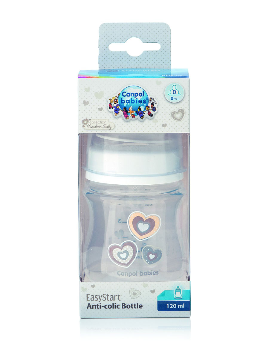 Canpol Бутылочка EasyStart 120мл 0+ Newborn baby белыйы
