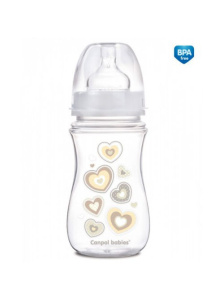 Canpol Бутылочка EasyStart 240мл 3+ Newborn baby белый