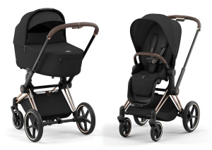 Cybex Коляска 2в1 Priam IV Sepia Black /Rosegold