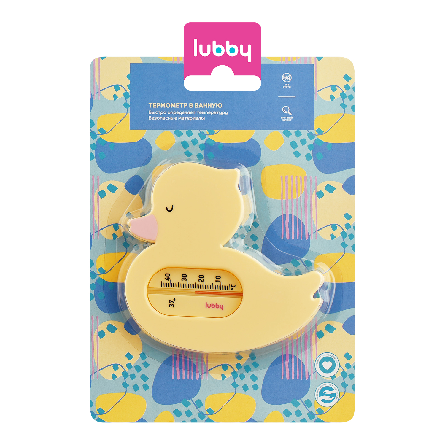 LUBBY Термометр для ванны Уточка 15847