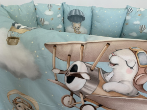 Lappetti Комплект 6пр Навстречу приключениям для прямоугольноовальной кроватки 60895 голубой