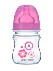 Canpol Бутылочка EasyStart 120мл 0+ Newborn baby розовый