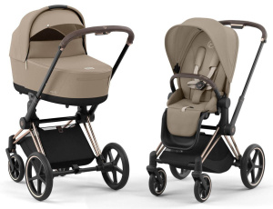 Cybex Коляска 2в1 Priam IV Cozy Beige /Rosegold