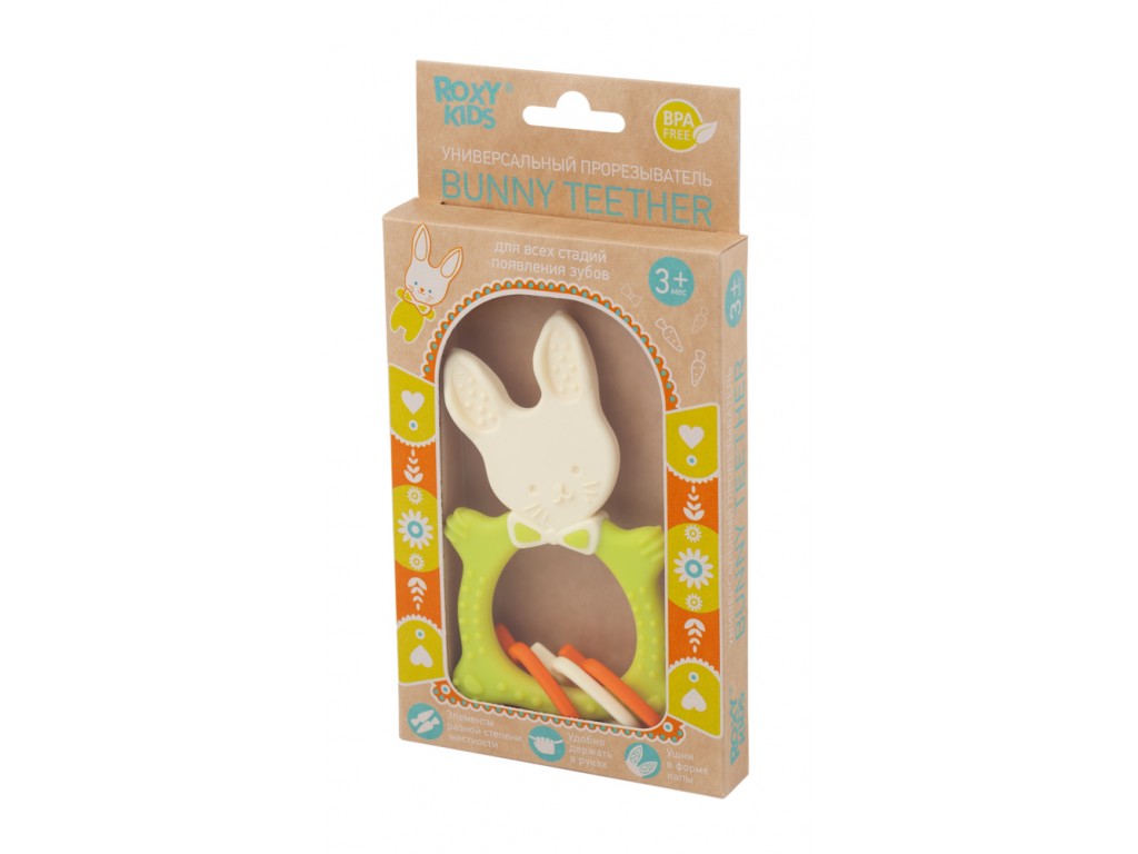 RoxyKids Прорезыватель BUNNY зеленыйssssss