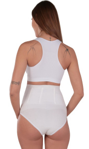 Евромама Корсет для беременных бесшовный 4 косточки беыылый