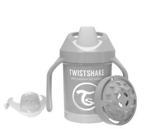Twistshake Поильник Mini Cup 230мл 4+ Пастель серый