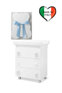 bubu пеленальный комод белый голубой