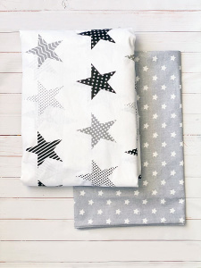 Подушкино КПБ 3пр Звездныйc3 серый